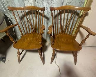 $75 ea  Ethan Allen Windsor Captain Chairs