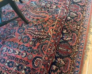 $800 Antique Persian Sarouk Area Rug 138”x109”