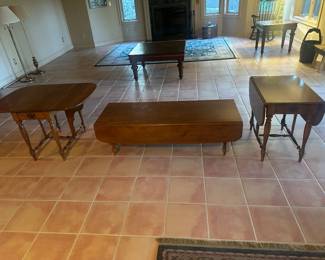 $25 coffee table $20 ea. end tables 