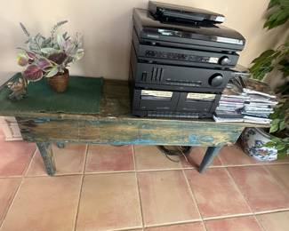 $90 Magnavox record player/radio/cassette/CD player  $45 bench