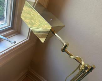 2of 2 brass floor reading lamps