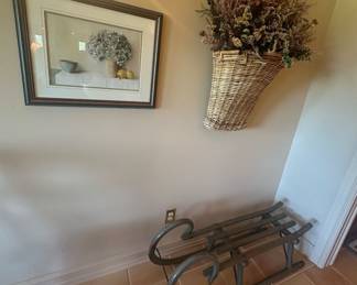 Sled $75.  Basket $15. $20 Picture 