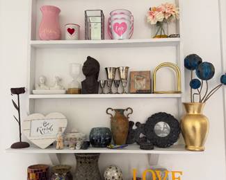 candle holders and other glass