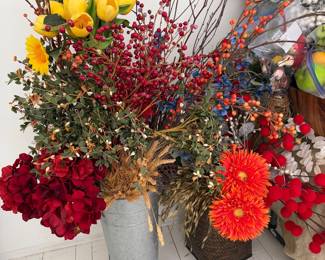 Flora: some are dried, most are fabric.