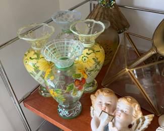 Hand painted vases 