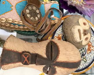 African pieces, platters from Portugal and Spain