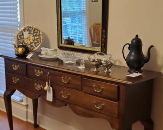 Madison Square Cherry Buffet with Silver Drawer