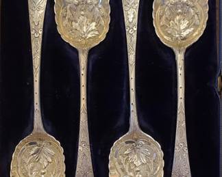 Georgian Berry Spoons, Hallmarked Sterling ca.1774