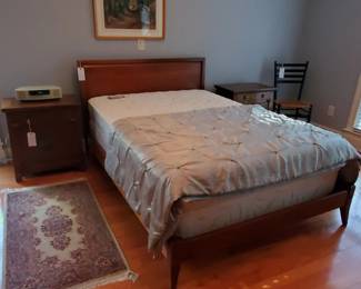 Mid Century Full Size Cherry Bed