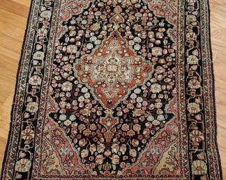 Antique ca. 1890 Persian Sarouk Carpet; 3'5" x 4'10", approx 250 KPI