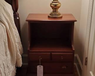 MCM Permacraft Furniture (Division of Sanford Furniture, North Carolina). Solid Cherry Bedside Tables 
