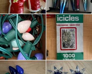 143 VintageGlassOrnamentsStringBulbsC9ChristmasLights