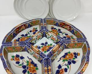 152 JapaneseImariSet6TavolaGermanPorcelainPlates