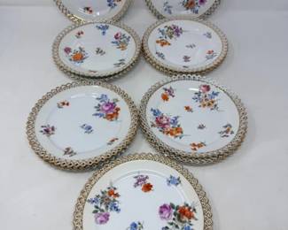 204 12VintageSchumannArzbergLatticeRimPlates