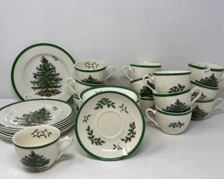 54 SpodeChristmasTreeCoffeeDessertSet