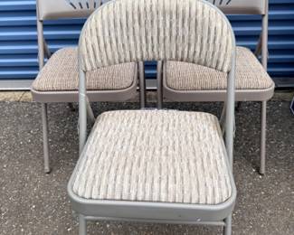 241 3SamsoniteFoldingChairswithUpholsteredSeats