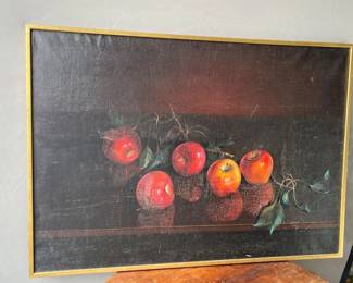 225 StillLifeApplePaintingwithCrackleFinish