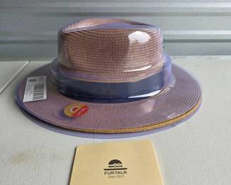 201 FURTALKFedoraFoldablePackableStrawSunHat