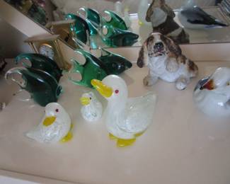 Glass animal figures