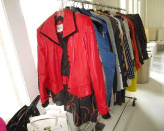 Rack of luxury clothing