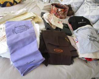 HUGE amount of dust bags from every designer you can imagine