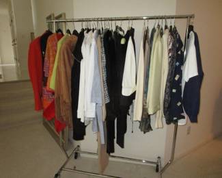 Rack of luxury and designer clothing