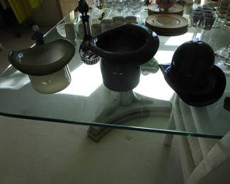 3 hand blown HATS!!!