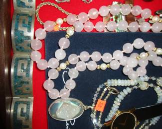 Rose quartz, silver and more