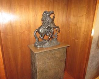 Bronze on pedestal