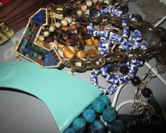 Pile of necklaces....so much we couldn't fit into the cases