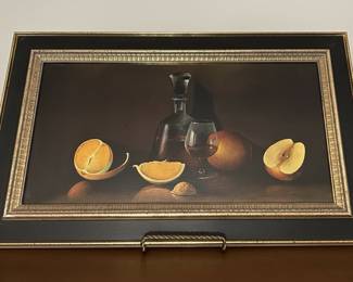 Still Life Fruit and Decanter Painting