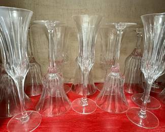Gorham Laurin Gold Crystal Flutes