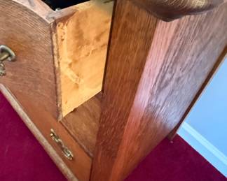 Tiger Oak Dresser with Mirror