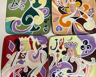 MWW Market Playing Card Square Plates
