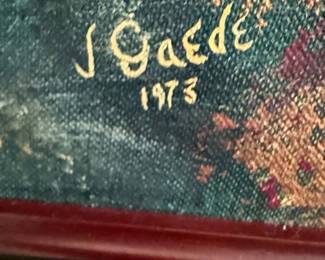 J. Gaede Landscape Painting, 1973