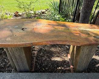 Live Edge Wood Bench Style