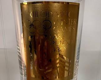 XIII Olympic Winter Games Lake Placid 1980 Commemorative Glass