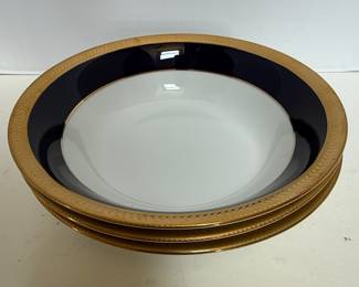 Horchow Cobalt Forum Fine Porcelain Dinner Plates