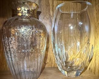 Assorted Glass Vases, including Waterford and Rogaska Crystal