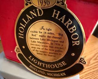 Geo. Z. Lefton Holland Harbor Lighthouse Miniature Lamp