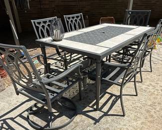 Cast Aluminum Outdoor Dining Set