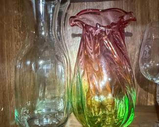 Assorted Glass Vases, including Waterford and Rogaska Crystal