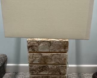 Stacked Oyster Shell Table Lamp