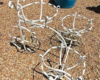 Ornate Wrought Iron Garden Planters