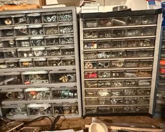 Assorted Hardware Storage Cabinets