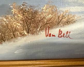 Van Bell Winter Landscape Oil Painting