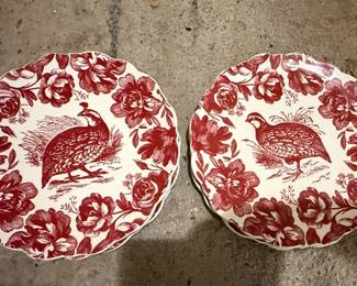 Woodland Toile Cake Stand and Plates by Andrea by Sadek