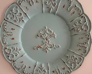 Distressed Metal Wall Plaque