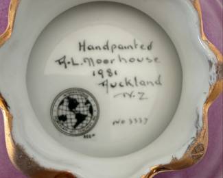 Handpainted Floral Plate by H.L. Moorhouse