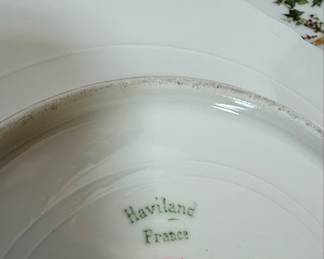 Haviland France Limoges Holly Wreath Plates
